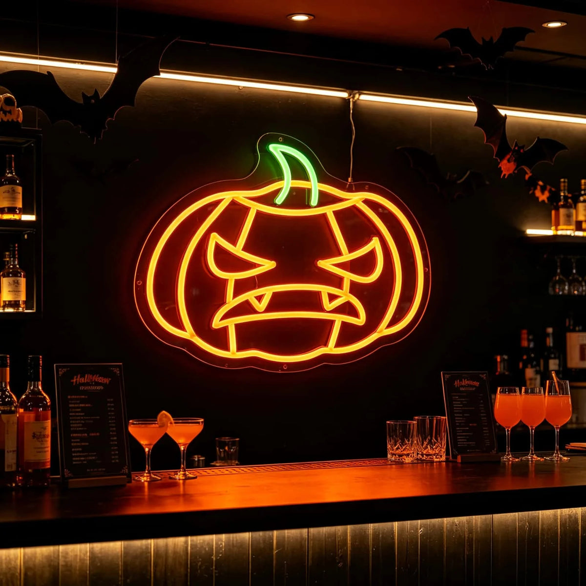 Pumpkin Neon Sign LED Neon Light for Wall Decor