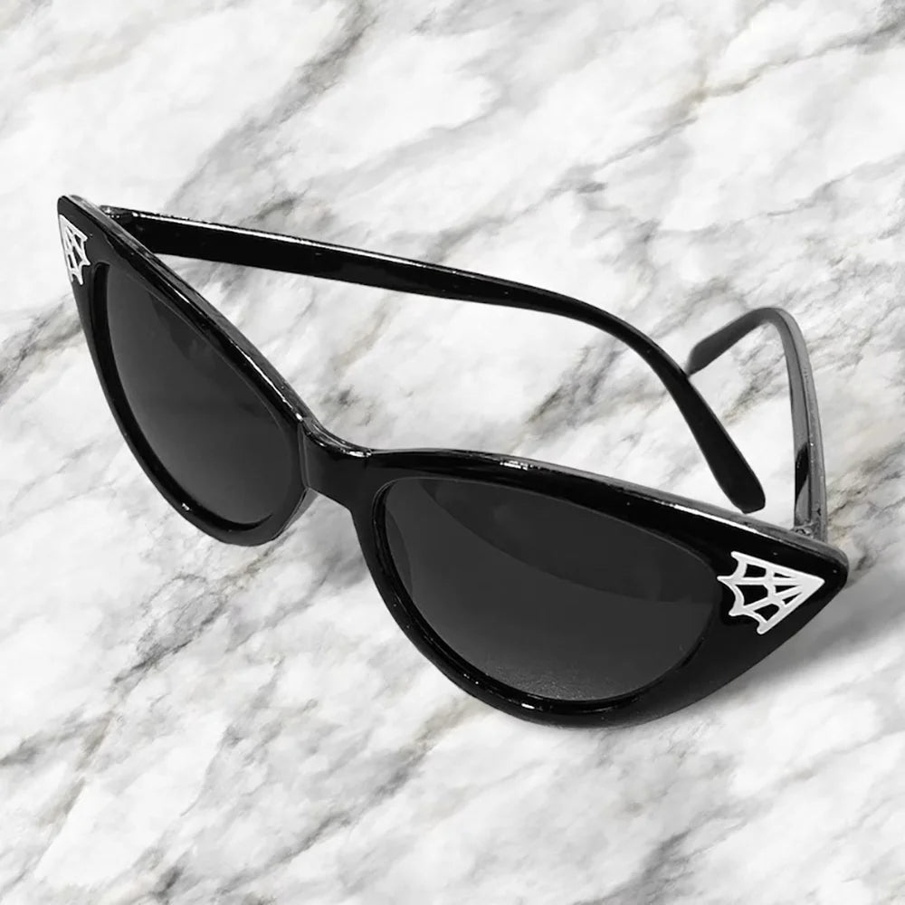 Cat Eye Spiderweb Sunglasses Gothic Halloween Cosplay