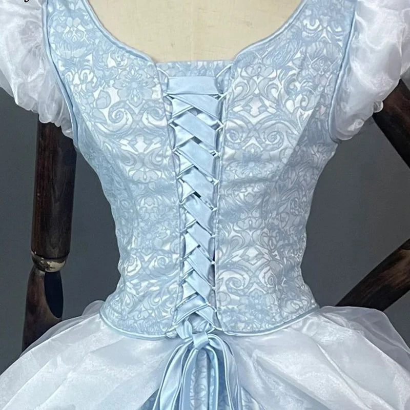 Halloween Cinderella Dress Newest High Quality Cosplay Princess Costume Adult Lace Up Corset Wedding Evening Party Ball Gown