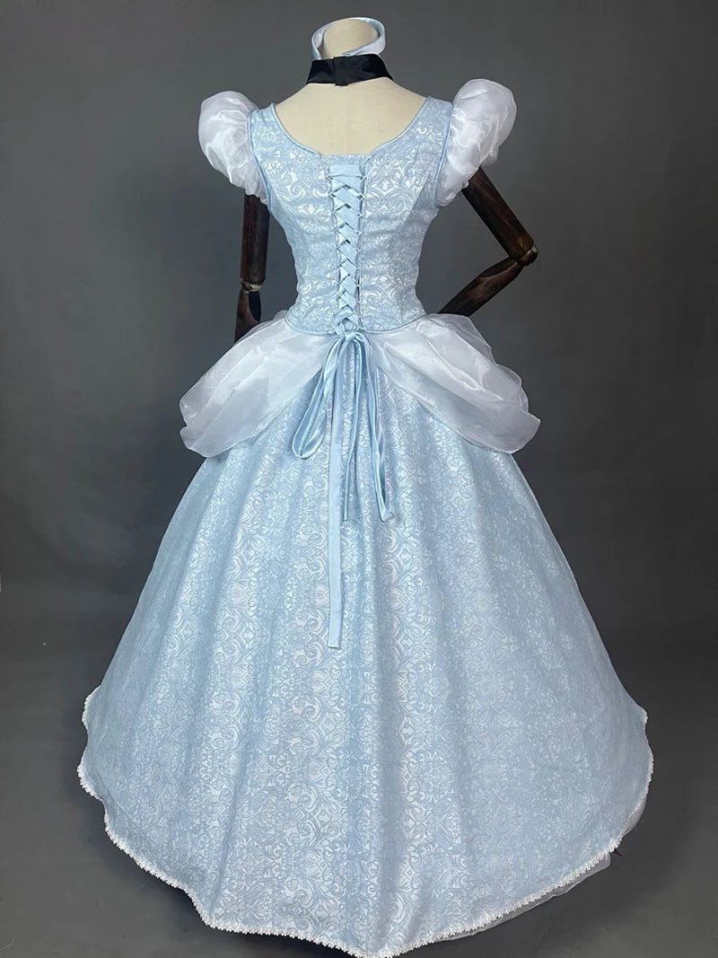Halloween Cinderella Dress Newest High Quality Cosplay Princess Costume Adult Lace Up Corset Wedding Evening Party Ball Gown