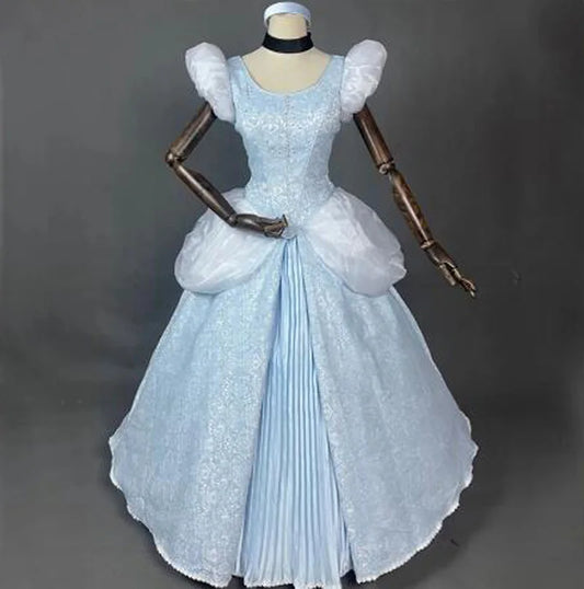 Halloween Cinderella Dress Newest High Quality Cosplay Princess Costume Adult Lace Up Corset Wedding Evening Party Ball Gown