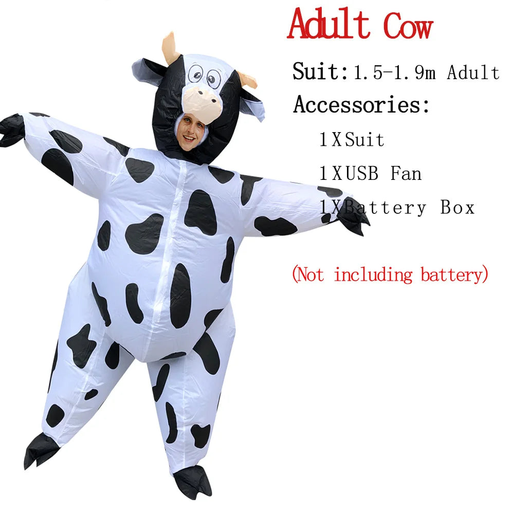 Adult Cow Monster Inflatable Costume Halloween Cosplay Suit