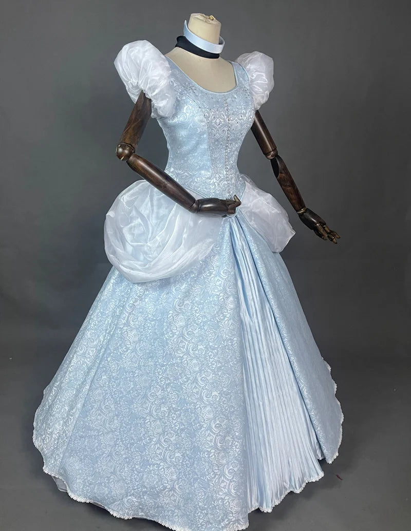 Halloween Cinderella Dress Newest High Quality Cosplay Princess Costume Adult Lace Up Corset Wedding Evening Party Ball Gown
