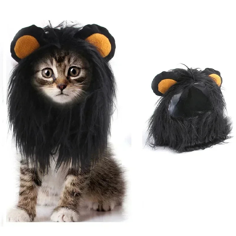 Lion Mane Hat Cat Dog Halloween Cosplay