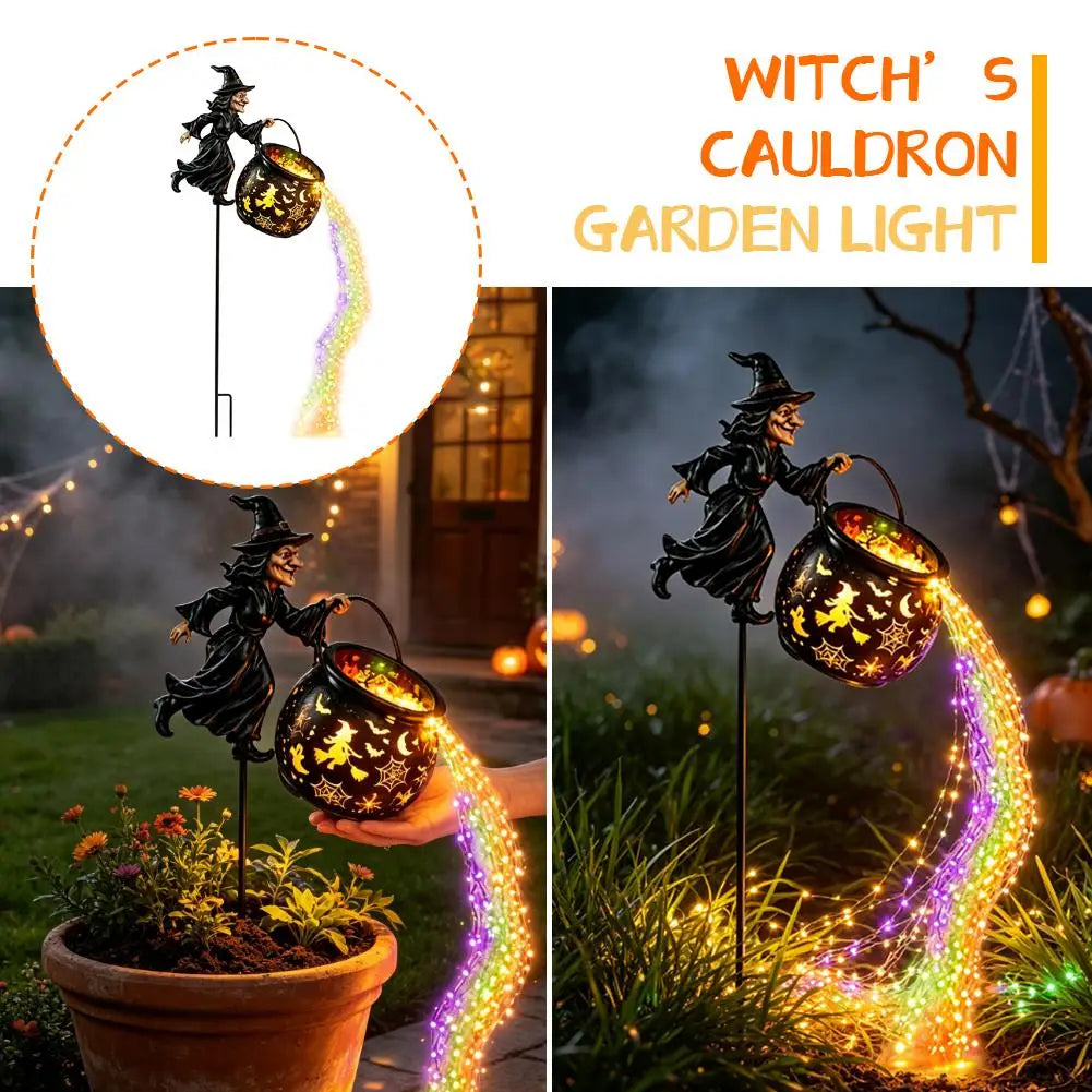 Witch Cauldron LED Stake Light Halloween Cosplay