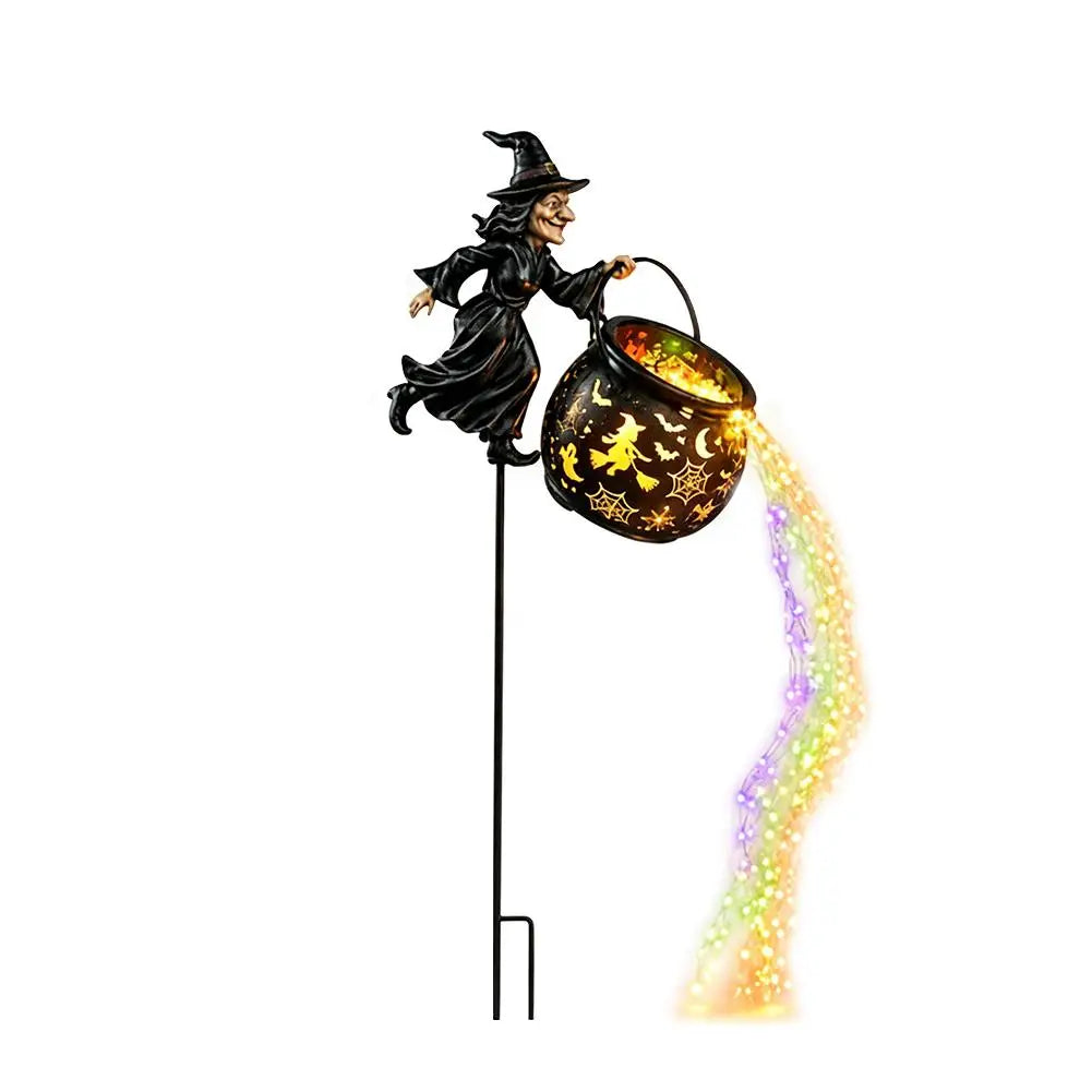 Witch Cauldron LED Stake Light Halloween Cosplay