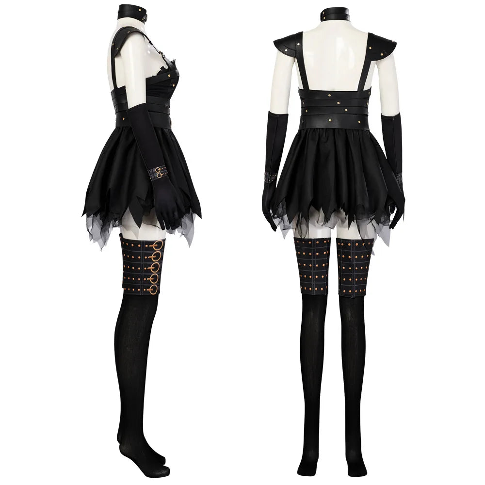 Movie Horror Beauty Edward Cosplay Fantasy Dress Scissorhand Cosplay Costume Adult Women Halloween Roleplay Full Set Clothes
