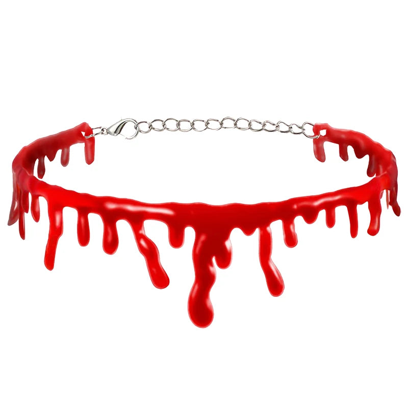 Dripping Blood Vampire Choker Halloween Cosplay