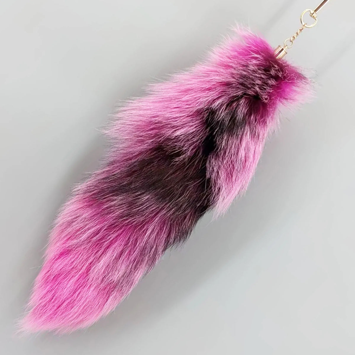 Natural Fox Fur Tail Keychain Cosplay Accessory