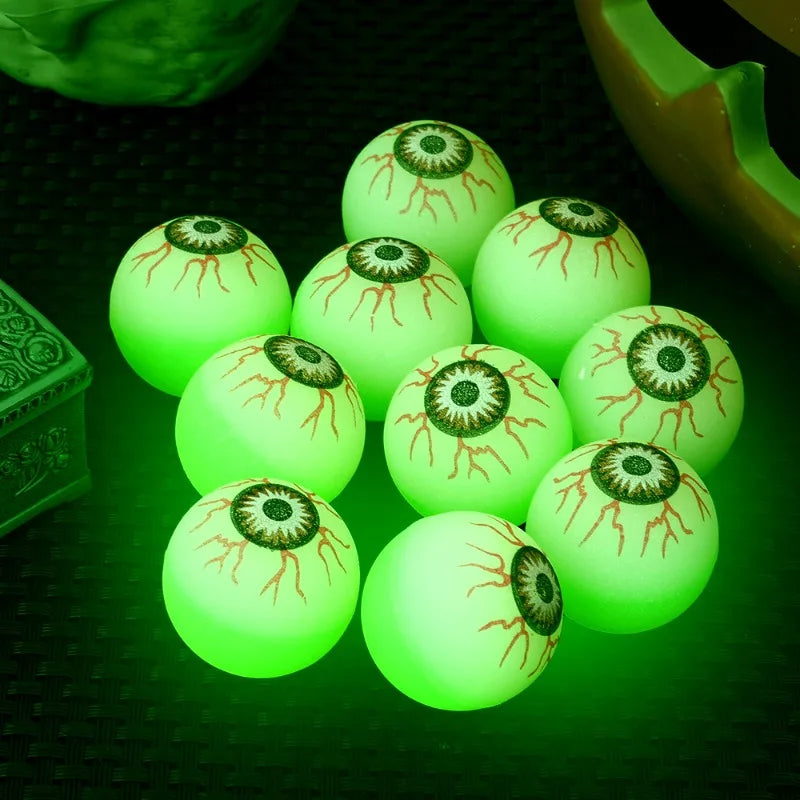 Glow in the Dark Eyeball Bouncy Balls 10PCS Halloween Decor