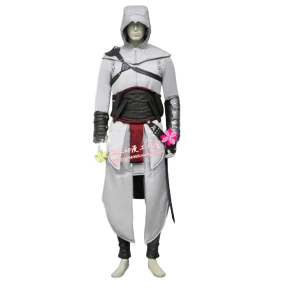 Anime Game Altair Cosplay Costume Set Shirt Pants Belt For Men Women Custom Made
