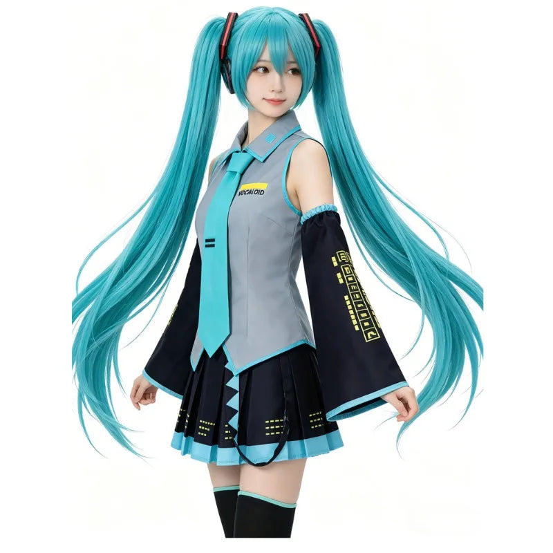 Women Miku Formula Outfit Set Halloween Cosplay