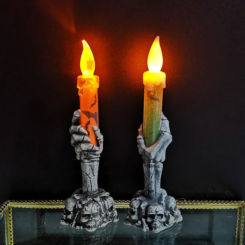 Halloween Skeleton Ghost Pumpkin Party Candle Decoration Halloween Cosplay