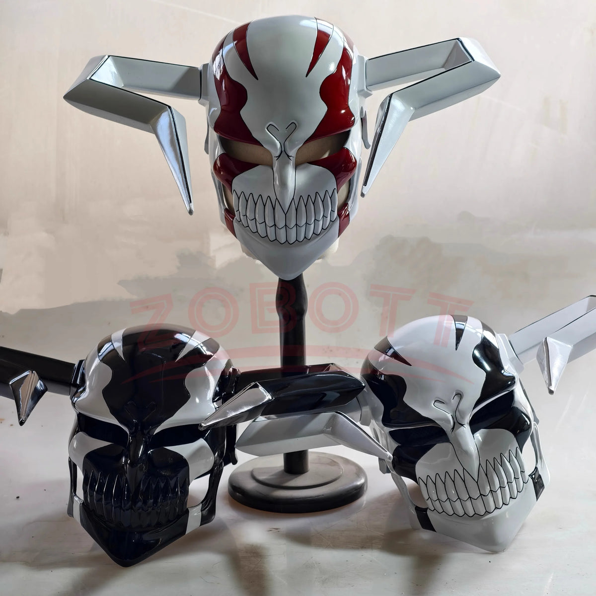 Japanese Anime Grim Reaper Kurosaki Ichigo Void Mask Bull Head Helmet Festival Ball Cosplay Party Face Mask For Men Women