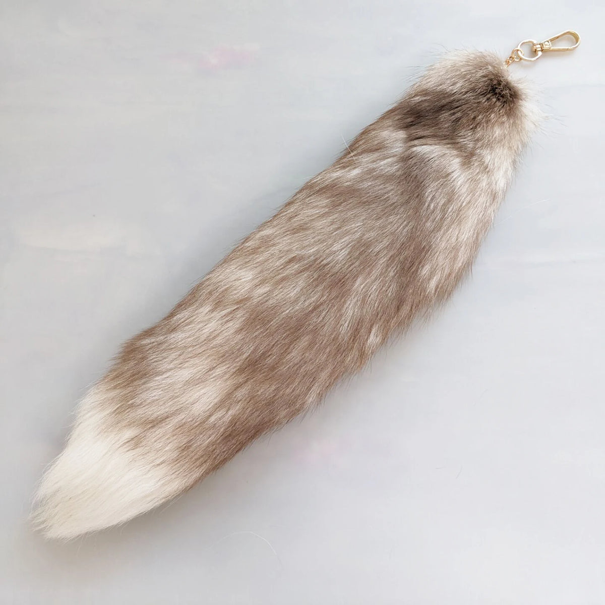 Natural Fox Fur Tail Keychain Cosplay Accessory
