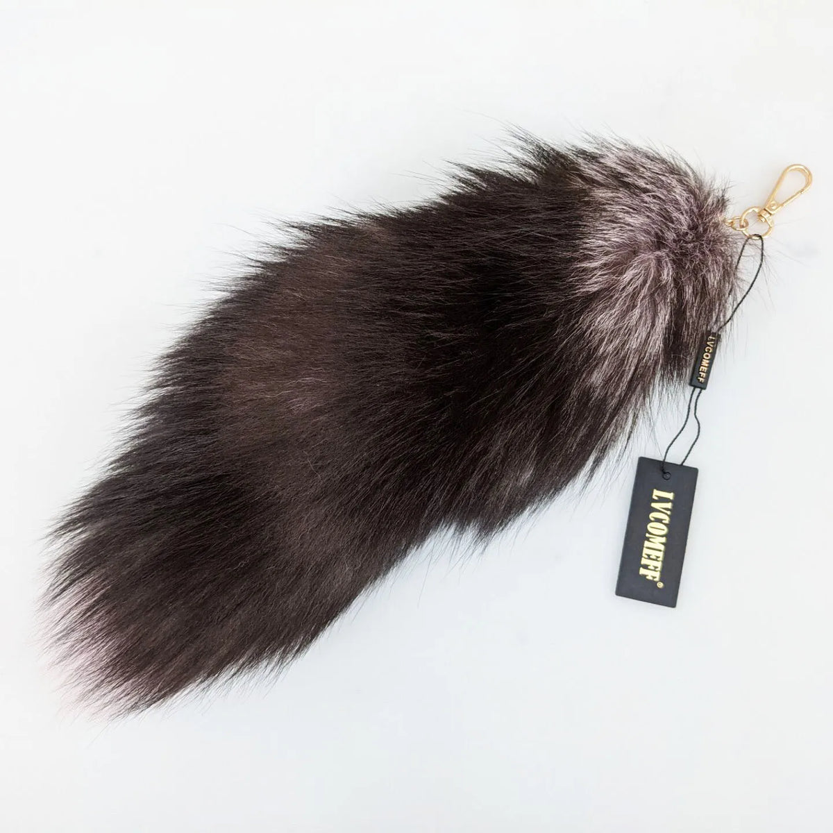 Natural Fox Fur Tail Keychain Cosplay Accessory