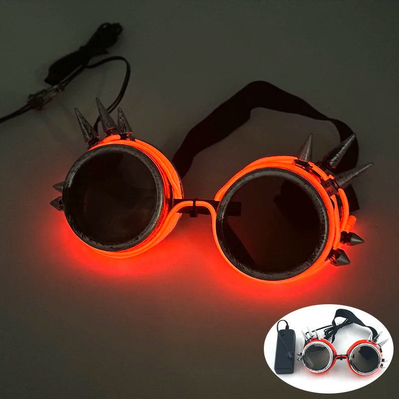 Luminous LED Alien Sunglasses Neon ET Glasses Props Halloween Cosplay