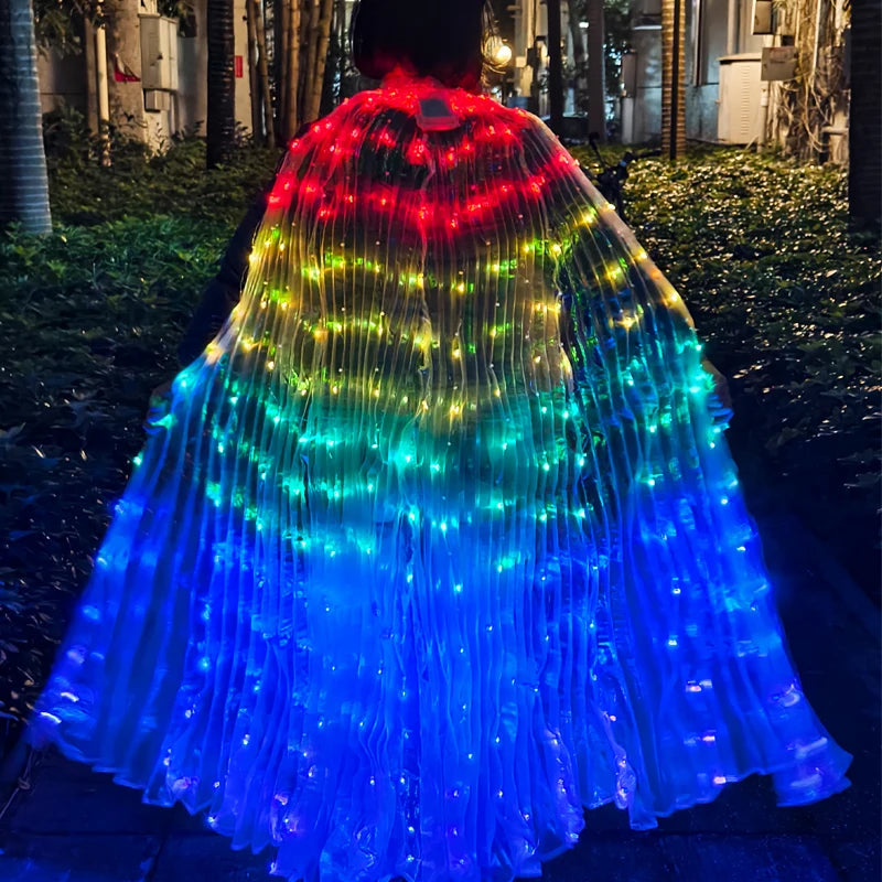 LED Butterfly Wings Belly Dance Rave Halloween Cosplay