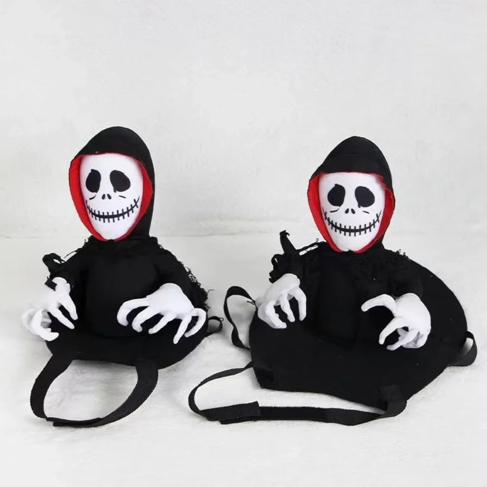 Death Rider Skeleton Jumpsuit Cat Dog Halloween Cosplay