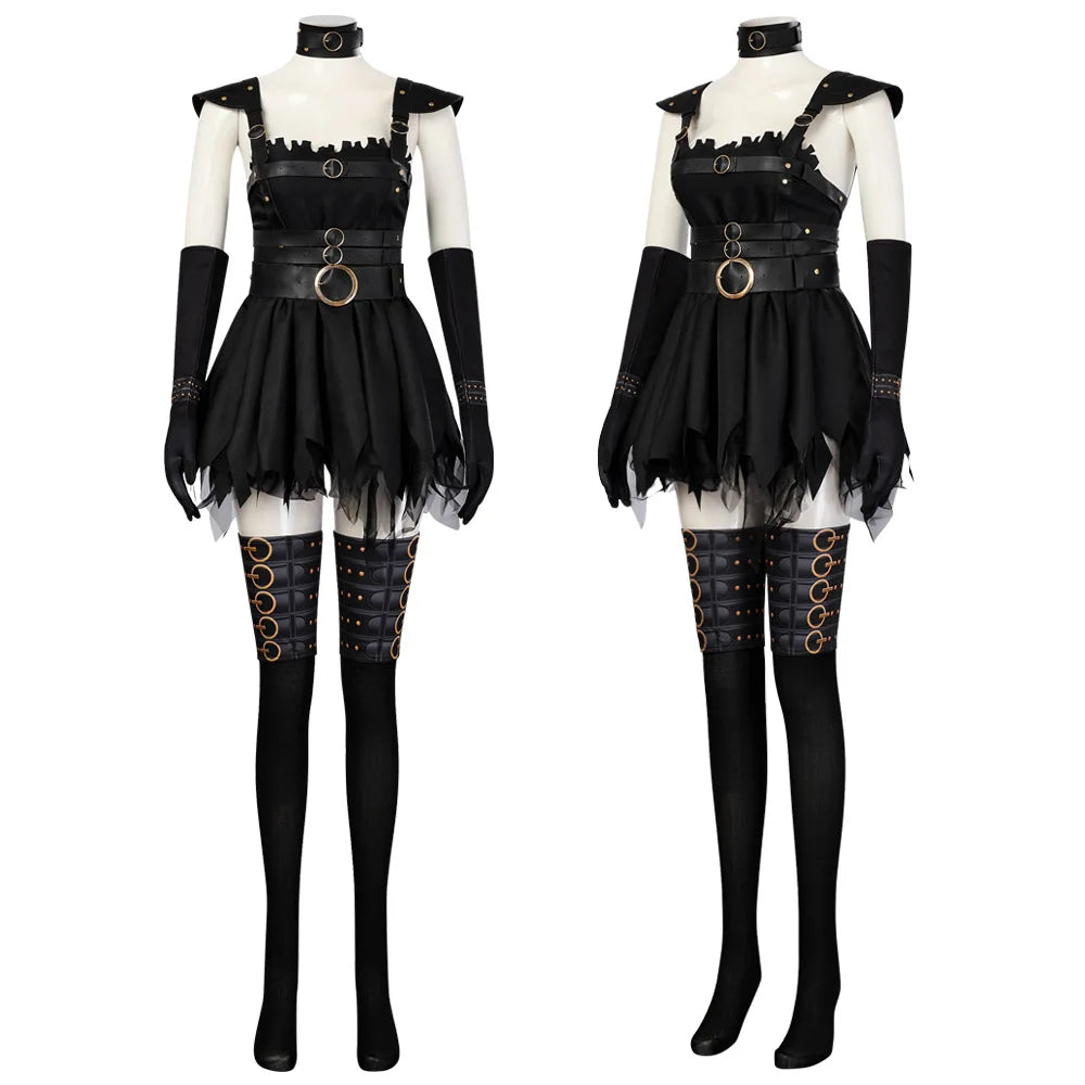 Movie Horror Beauty Edward Cosplay Fantasy Dress Scissorhand Cosplay Costume Adult Women Halloween Roleplay Full Set Clothes