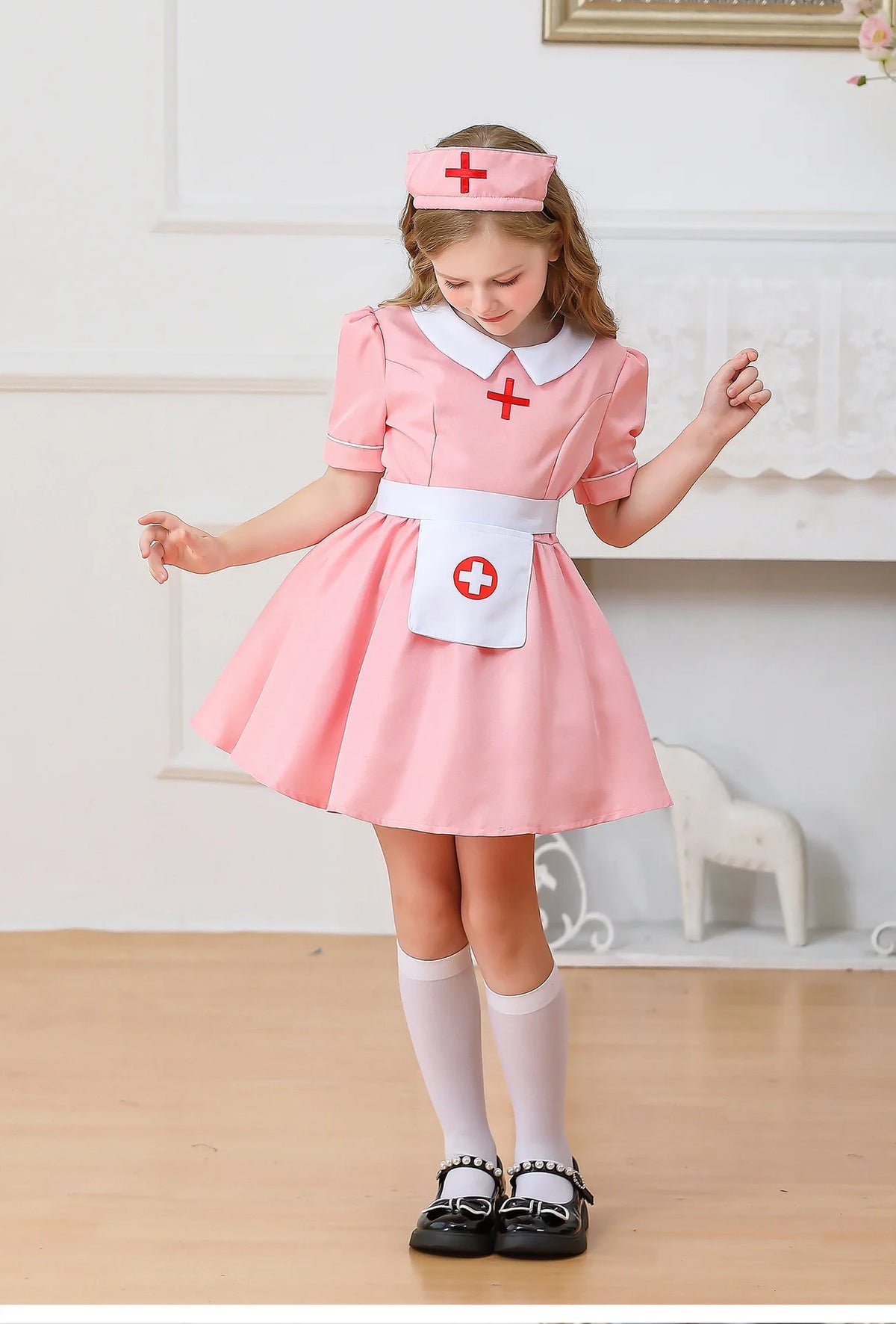 Kids Pink Nurse Doctor Costume