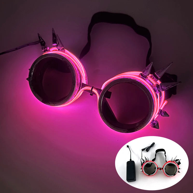 Luminous LED Alien Sunglasses Neon ET Glasses Props Halloween Cosplay