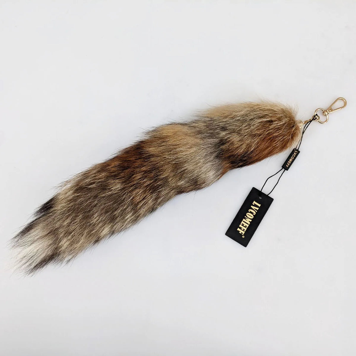 Natural Fox Fur Tail Keychain Cosplay Accessory