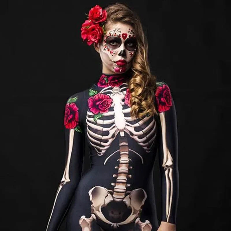 Rose Skeleton Adult Kids Costume