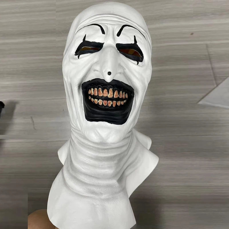 Terrifier 2 Art The Clown Costume Jumpsuit Mask Halloween Cosplay