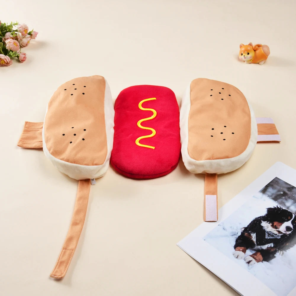 Pet Hot Dog Outfit Cat Dog Halloween Cosplay