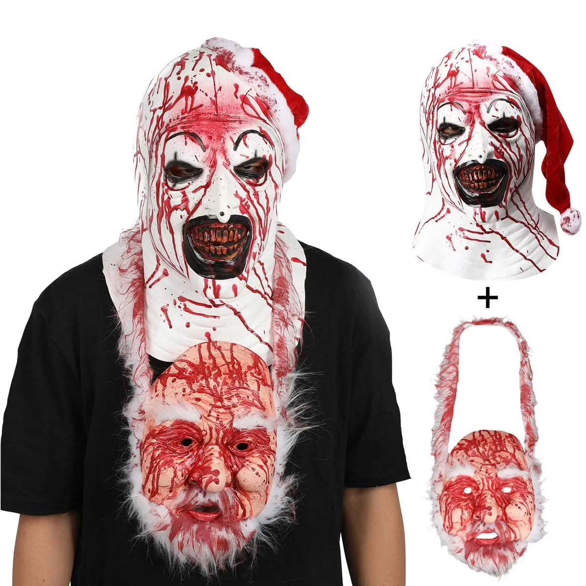 Horror Art The Clown Bloody Killer Mask Halloween Cosplay