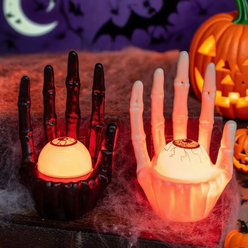 1-10PCS Halloween Party Table Decoration Prop Pumpkin Light Ghost Hand for Haunted House Scene Setup and Holiday Atmosphere