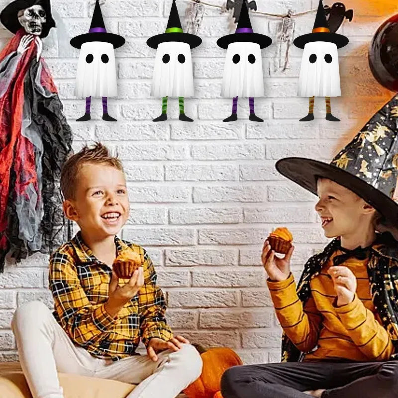 Glowing Hanging Ghost Witch Hat Lights Halloween Cosplay
