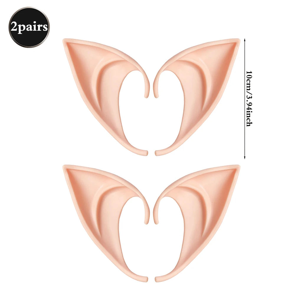 Soft Pointed Fairy Pixie Elf Ears Halloween Cosplay