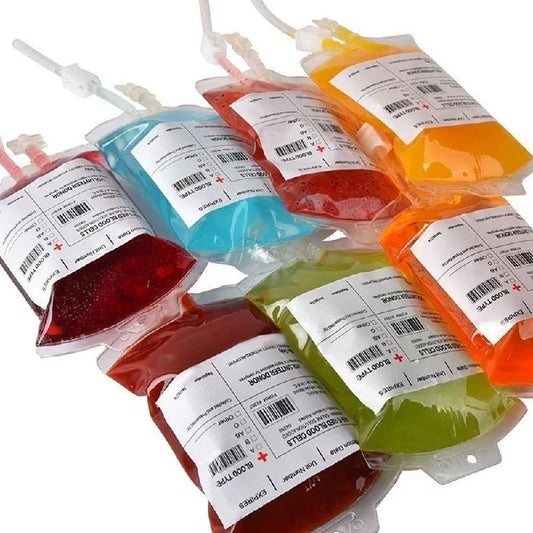 Simulation IV Blood Bags Drink Container Props Halloween Cosplay