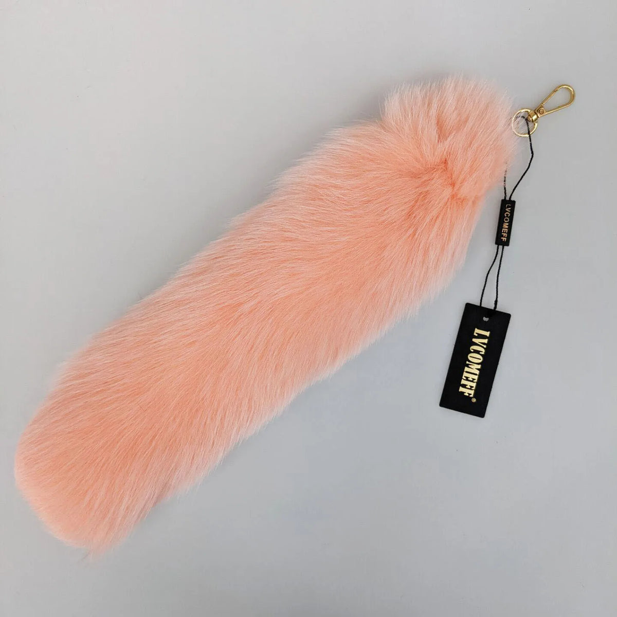 Natural Fox Fur Tail Keychain Cosplay Accessory