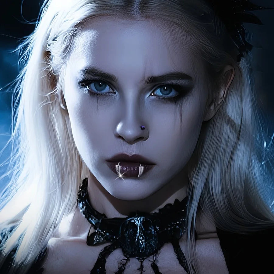 Vampire Fangs Fake Lip Rings Jewelry Halloween Cosplay