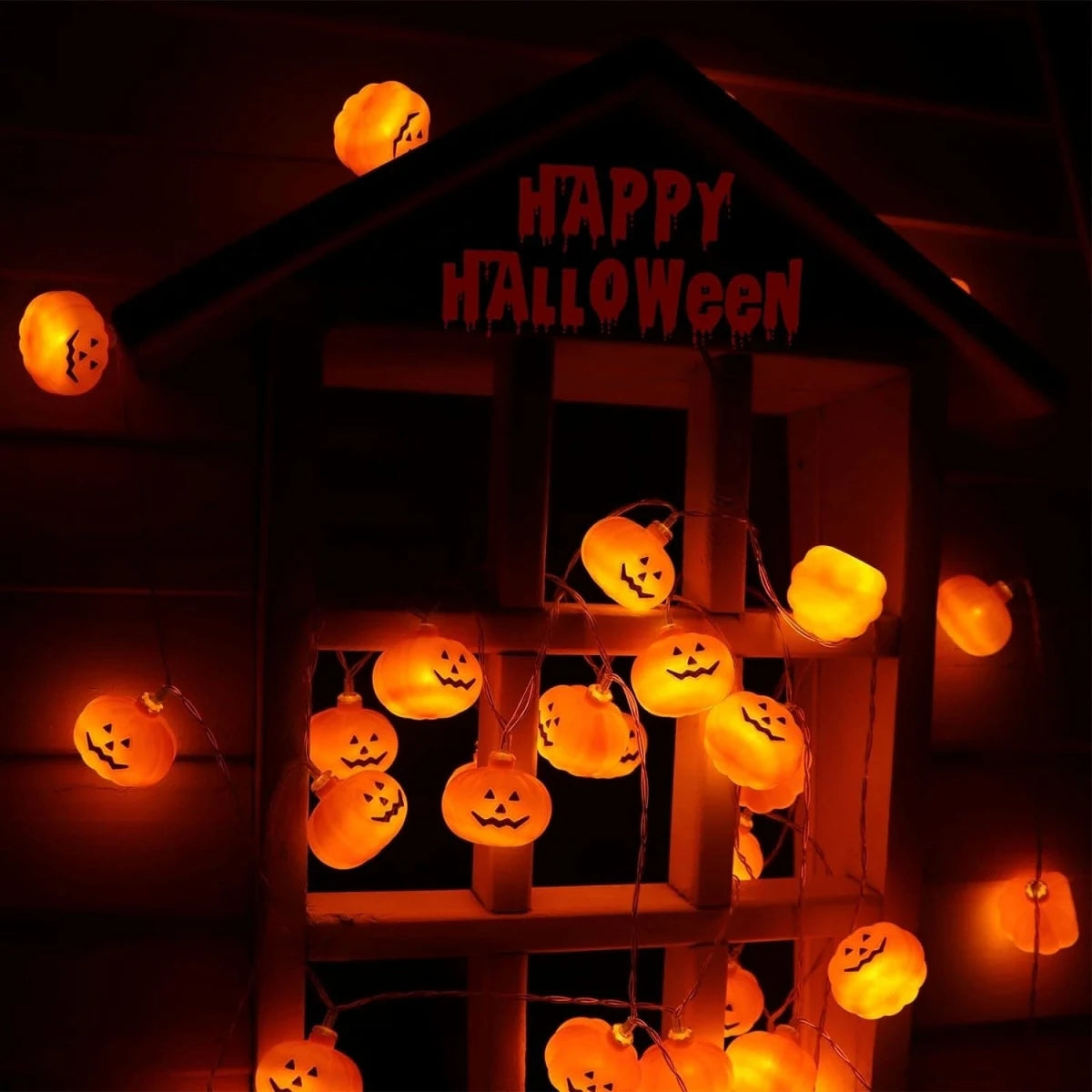 LED 3D Pumpkin String