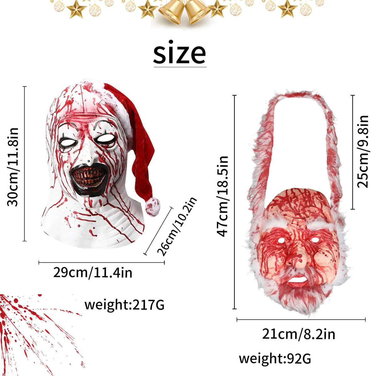 Horror Art The Clown Bloody Killer Mask Halloween Cosplay
