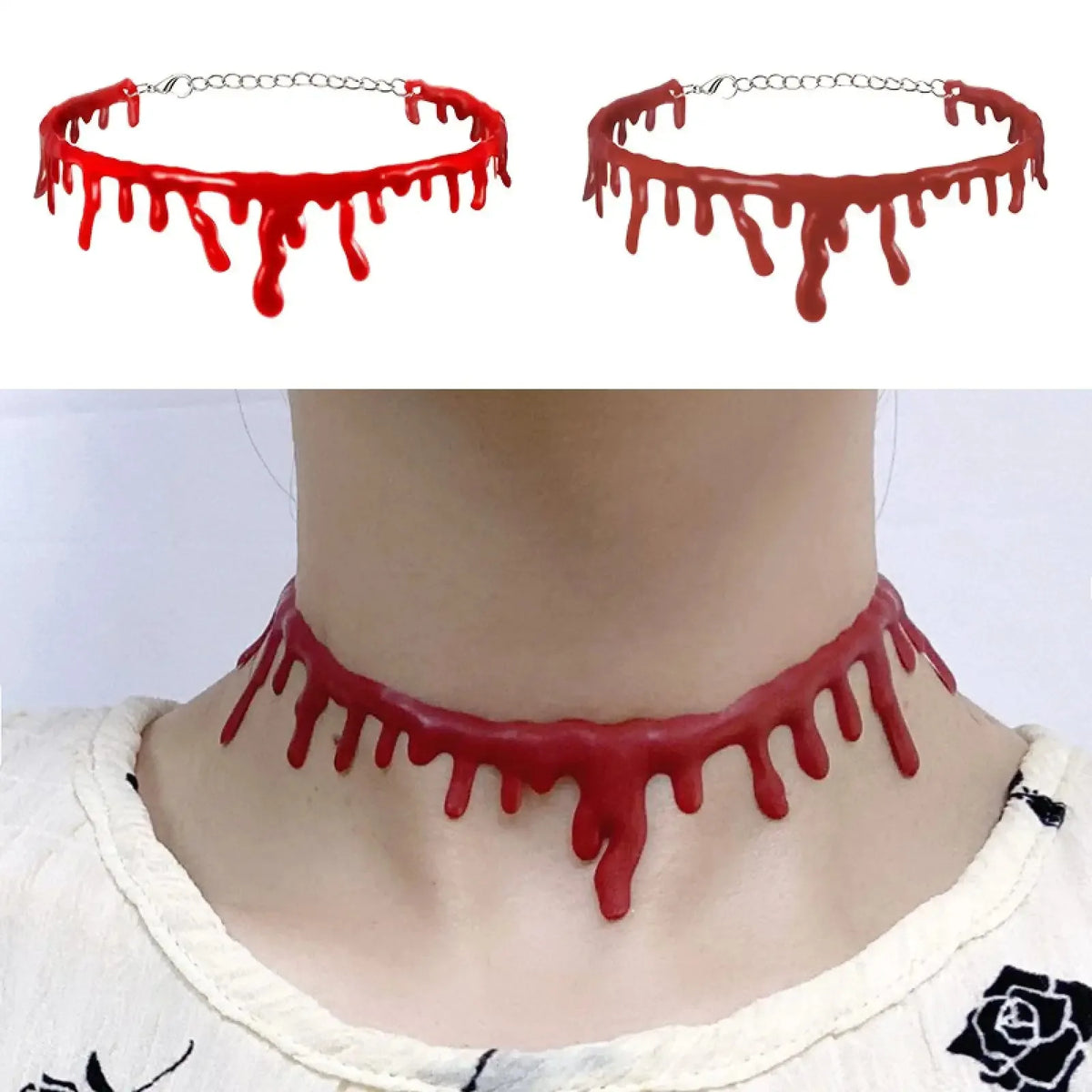 Dripping Blood Vampire Choker Halloween Cosplay