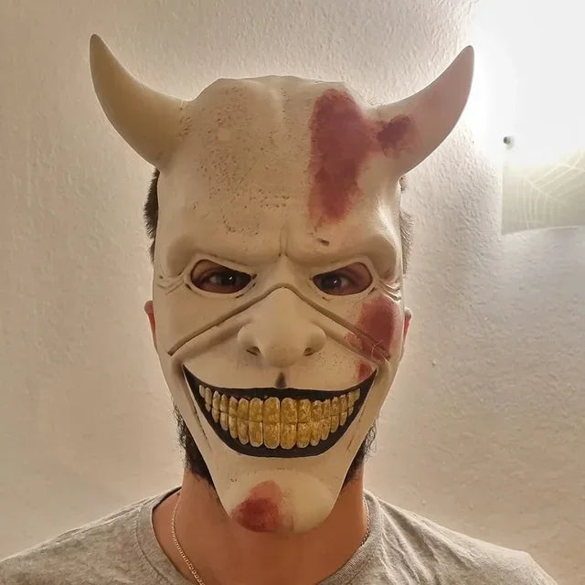 Horror The Black Phone The Grabber Killer Latex Mask Halloween Cosplay