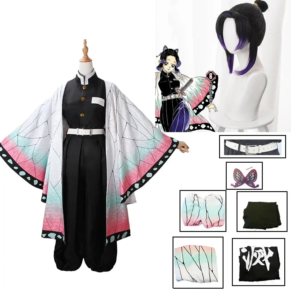 Shinobu Kochou Uniform Outfit Halloween Cosplay