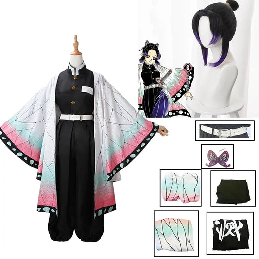 Shinobu Kochou Uniform Outfit Halloween Cosplay