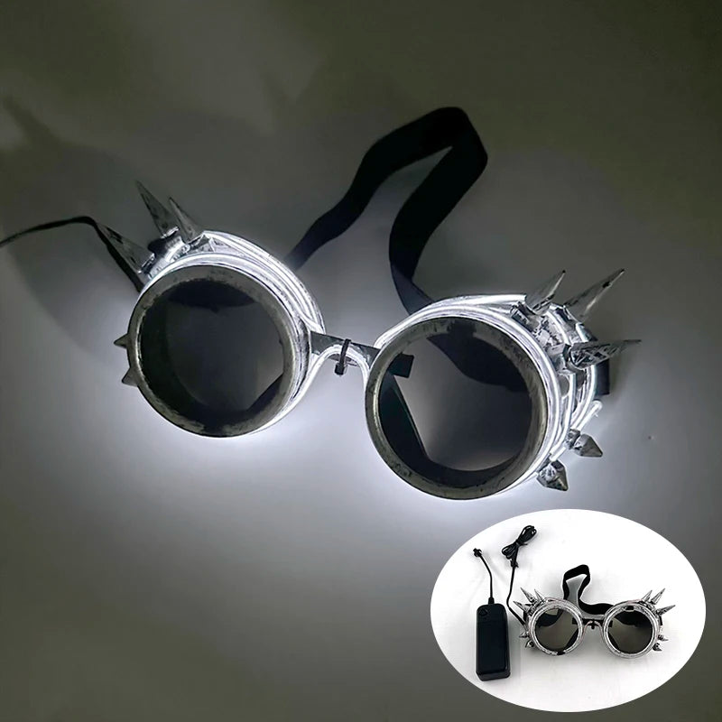 Luminous LED Alien Sunglasses Neon ET Glasses Props Halloween Cosplay