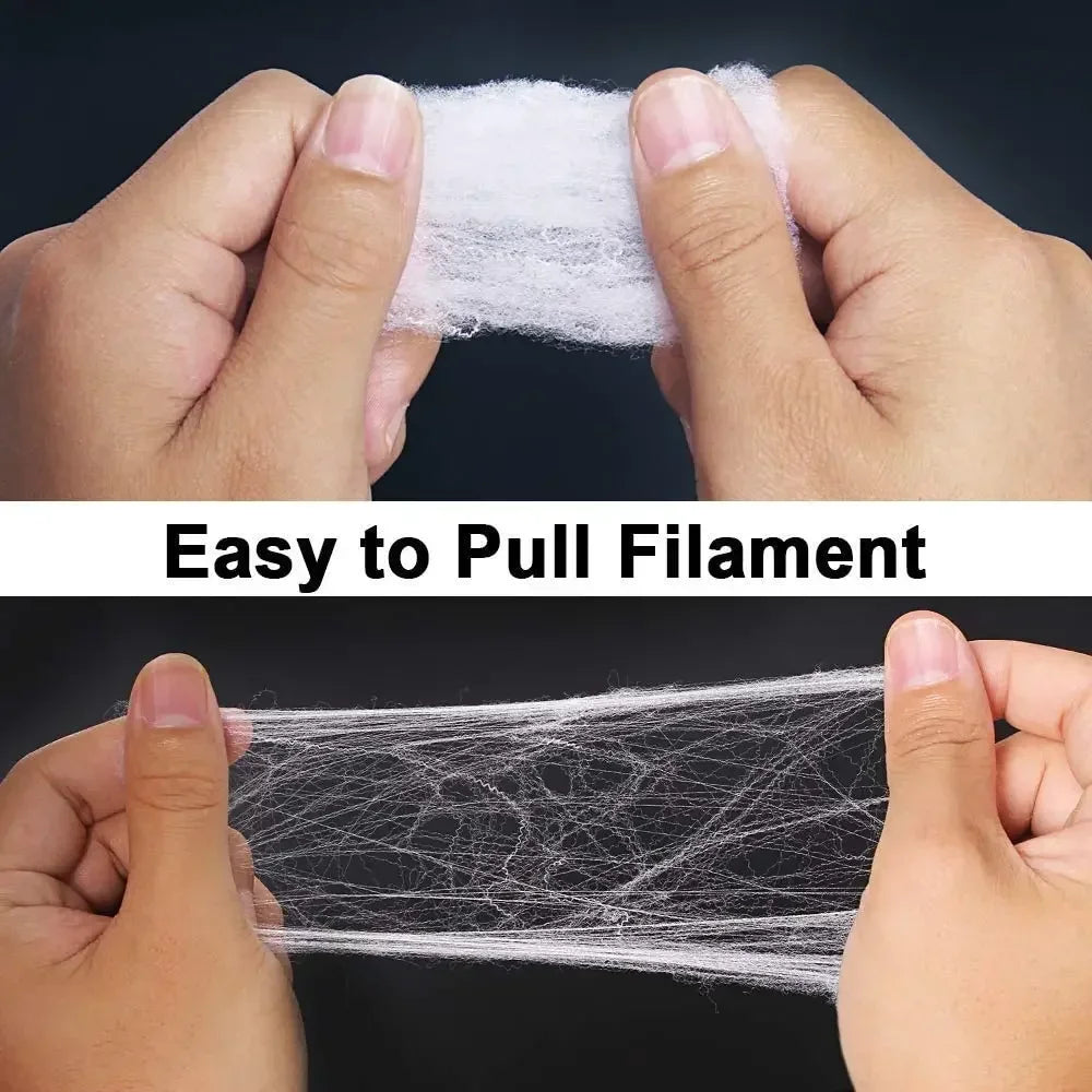 Artificial Stretchy Spider Web with Spiders Halloween Cosplay