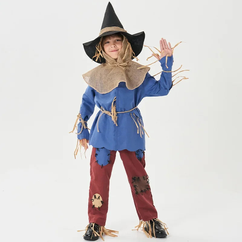 Child Kids Puppet Scarecrow Costume