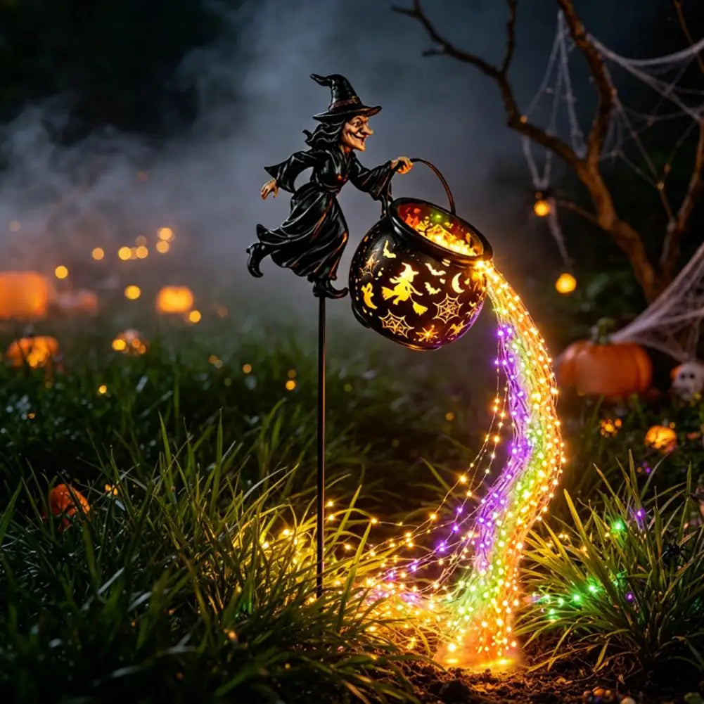 Witch Cauldron LED Stake Light Halloween Cosplay