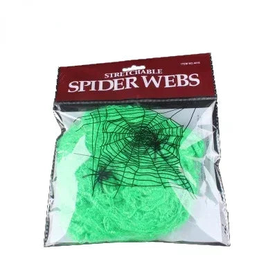 Artificial Stretchy Spider Web with Spiders Halloween Cosplay