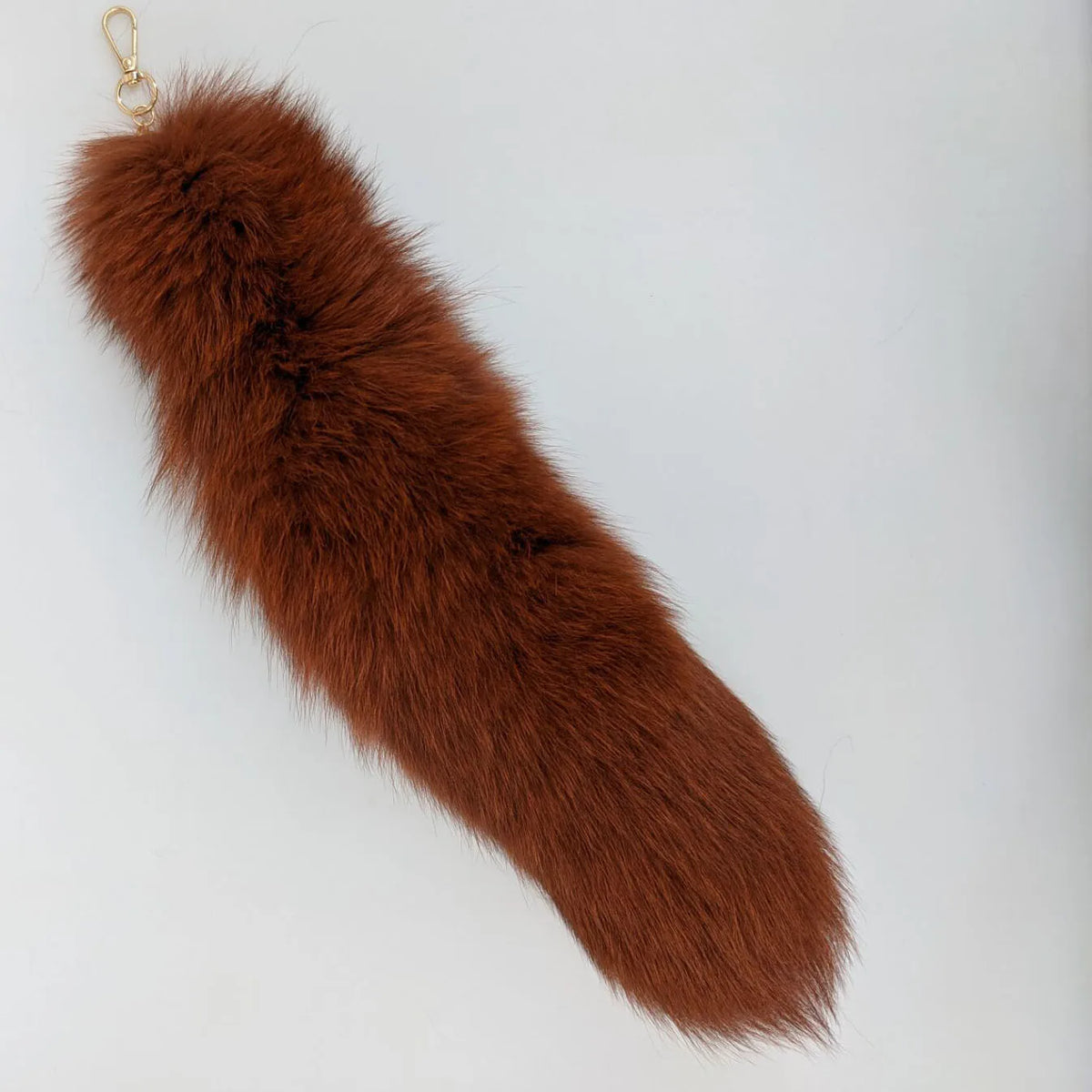 Natural Fox Fur Tail Keychain Cosplay Accessory