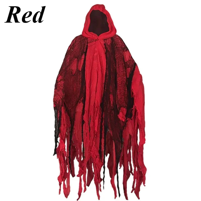 Halloween Ghost Dementors Cosplay death Costume Gothic Horror Zombie Tattered Hooded Capes Day Of The Dead Party Props Cloaks